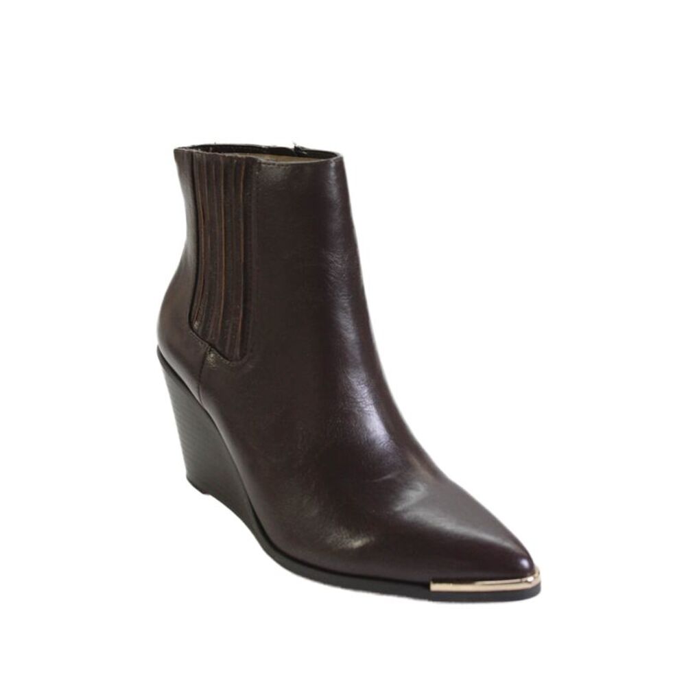 BCBGeneration Womens Jacksin Wedge Heel Ankle Boots Mocha Brown Size 6.5 Medium